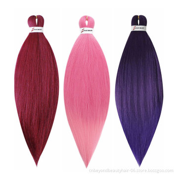 pre-stretched braiding hair professional perm yaki synthetic braids hot water setting